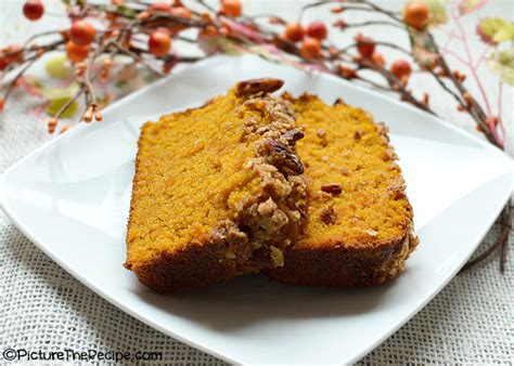 Pumpkin Bread With Pecan Streusel Topping Picture The Recipe