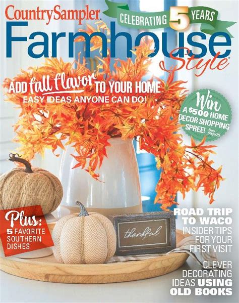Country Sampler Farmhouse Style Autumn 2023 Digital