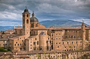 Urbino the home of Raphael Old Urbino, Italy, Cityscape at Dull Day ...