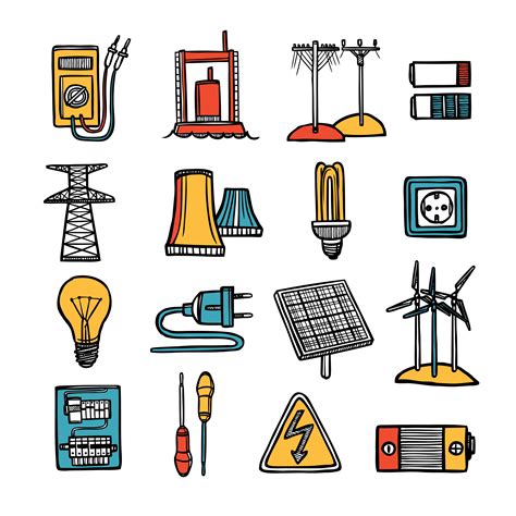 Power And Energy Icon Set 468076 Vector Art At Vecteezy
