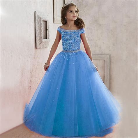 Glitz Kids Pageant Ball Gown Dress Girls Pageant Interview Suits Long
