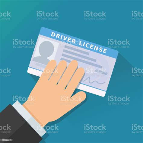 A Hand Presents A Generic Drivers License Stock Illustration Download