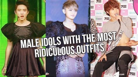 Most Questionable Outfits Ever Put On Male Idols Youtube