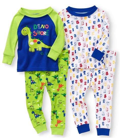 Baby Boy Tight Fit Cotton Pajama 4pc Set