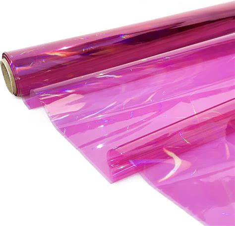 Amazon Com Cmfyhm Iridescent Pink Cellophane Wrap Roll I In Wide X
