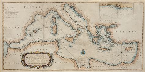 Seales Superb Chart Of The Mediterranean 1742 Michael Jennings