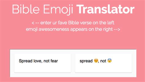 la bible est maintenant traduite en emoji