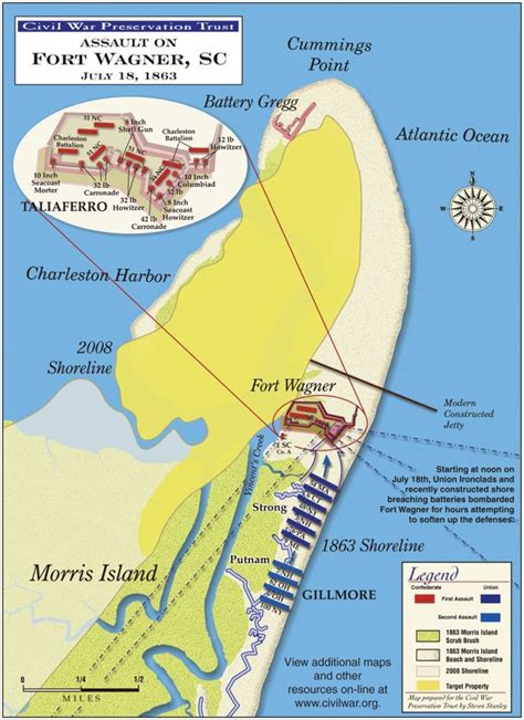 1861 1865 Civil War Battle Maps Of Charleston Sc Fort Sumter