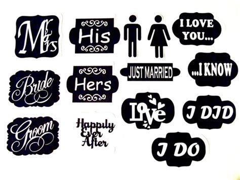 Items Similar To Photo Booth Props Wedding Signs And Sayings Set Of 14 For Your Wedding Photos