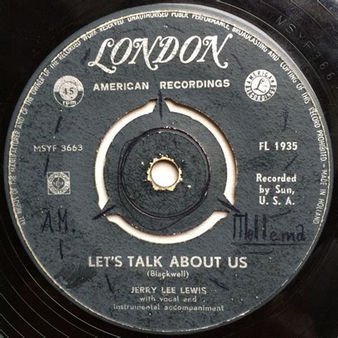 Jerry Lee Lewis Lets Talk About Us 1959 Vinyl Discogs