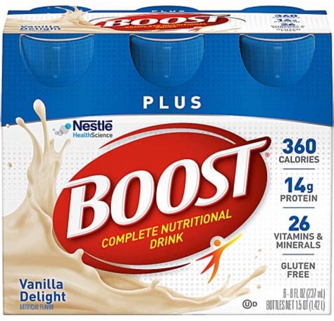 Nestle Boost® Plus Very Vanilla Nutritional Drink 4 Pack 6 Bottles