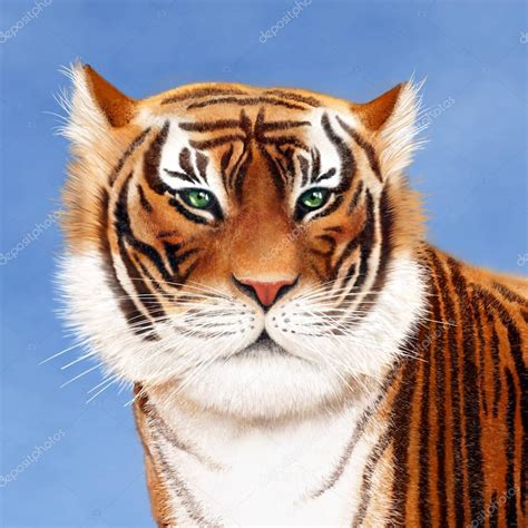Color Pattern Of A Tigers Head — Stock Photo © 100502500