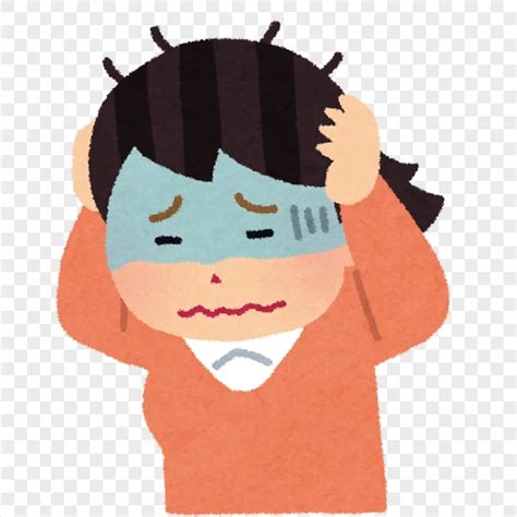 Cartoon Cute Boy Feels Sick Pain Migraine Headache Citypng