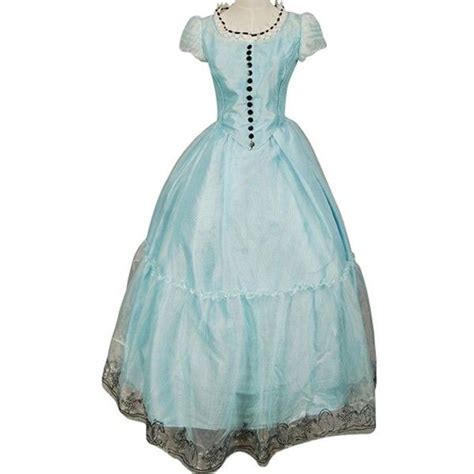 Tim Burton Alice In Wonderland Cosplay Blue Dress Costume