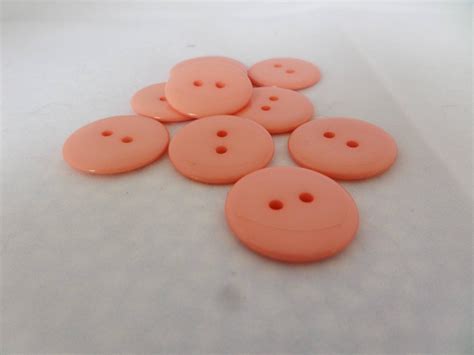 Peach Resin Buttons Peach Buttons Pack Of Ten 10 Button Etsy