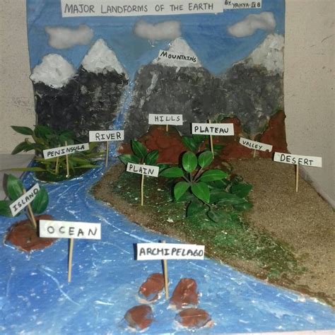 A Model Of The Major Landforms Of The Earth For My Sons School Project