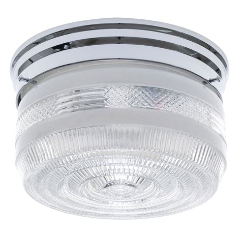 Shop 1 Light Chrome Clear Glass Flush Mount Fixture Free Shipping On
