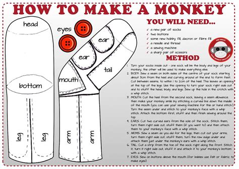 Instructions For How To Make A Monkey Mitt With Pictures On The Front