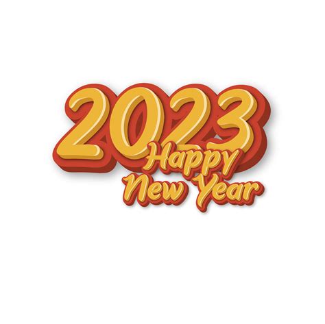 3d 2023 Feliz Año Nuevo Número Tex Png Gratis Fondopng
