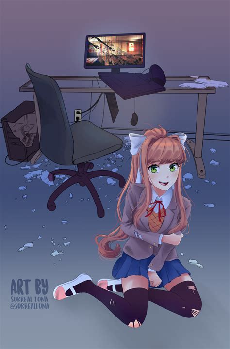 Commissioned Fan Art Fun Times With Anon By Surreal Luna R Ddlc
