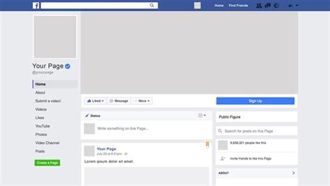 facebook page mockup template css author