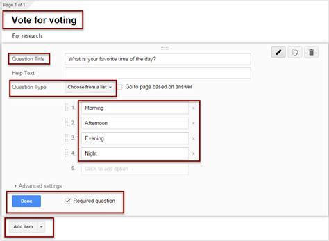 How To Create A Voting Form