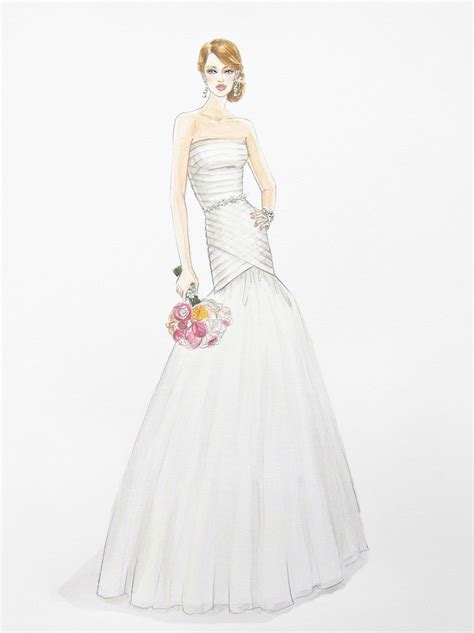 Porfolio Of Custom Wedding Dress Sketches And Illustrations For Brides