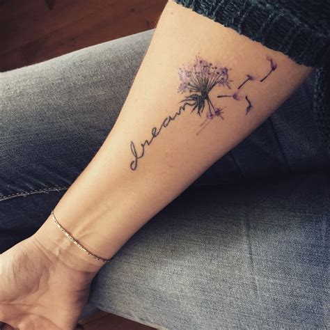 Tattoo Dream Dandelion With Watercolor Dandelion Tattoo Design