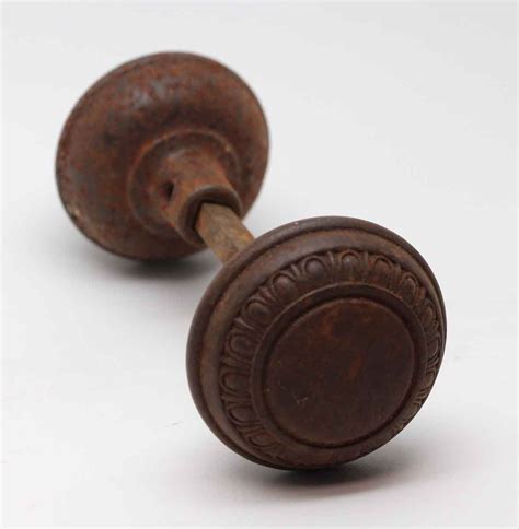 Cast Iron Egg & Dart Concentric Door Knobs | Olde Good Things