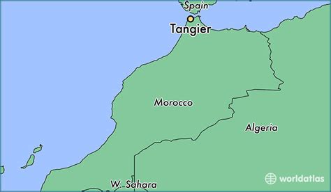 Where Is Tangier Morocco Tangier Tanger Tetouan Map