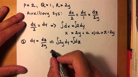 First Order Partial Differential Equation Youtube