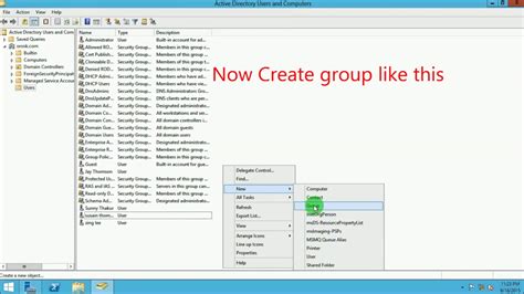Create Users And Groups In Active Directory Domain Services And Give