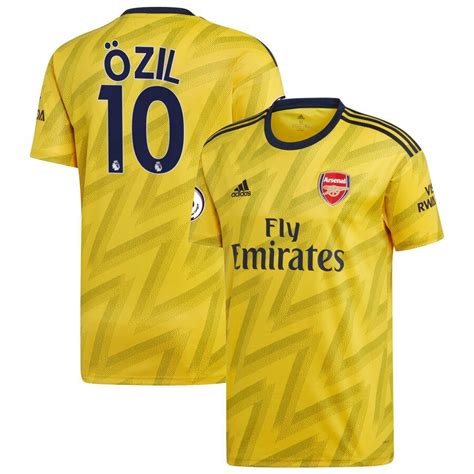 Mesut Özil 10 Arsenal 201920 Away Player Jersey Yellow