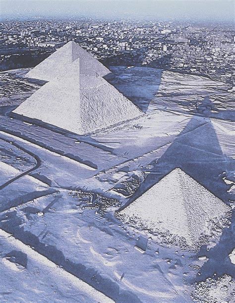 Snow At The Pyramids Of Giza For The First Time In 100