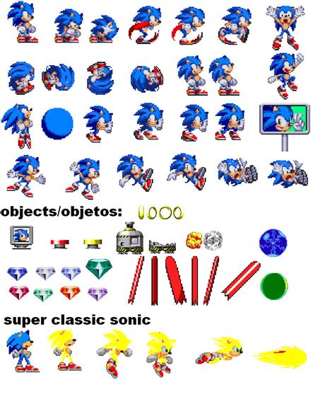 Sonic The Hedgehog Sprite Sheet