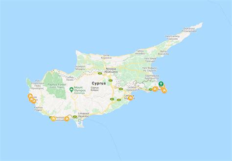 20 Best Cyprus Beaches Map