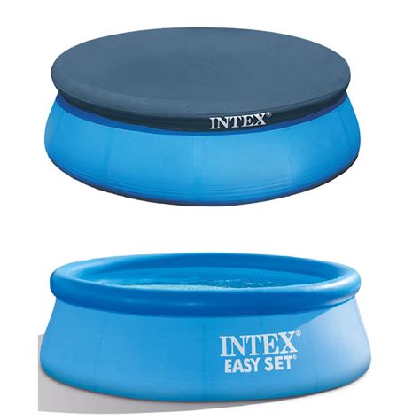 Intex Inflatable Easy Set 15 Ft X 15 Ft X 42 In Round Above Ground Pool