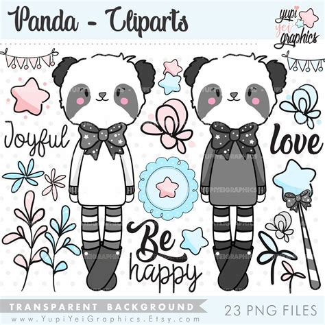 Panda Clipart Bear Clipart Commercial Use Panda Bear Clipart Animal