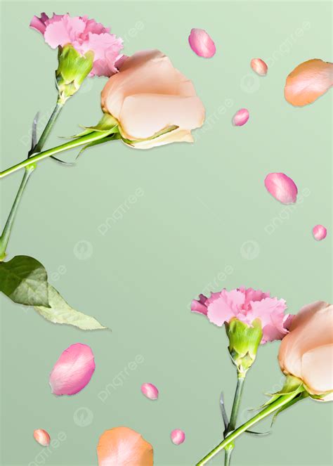 Background Latar Belakang Bunga Sederhana Berwarna Hijau Sederhana