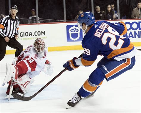 Nelsons 3rd Goals Lifts Islanders Over Red Wings 7 6 In Ot Ap News