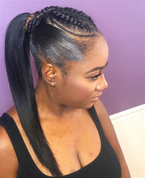 15 Photos Cornrow Updo Ponytail Hairstyles