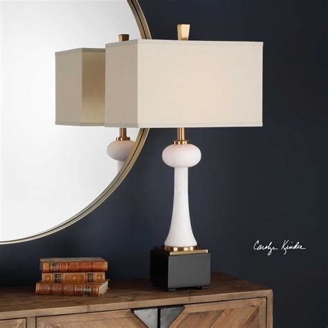 9, and a width and depth of: Carron Lamp - Carolyn Kinder International