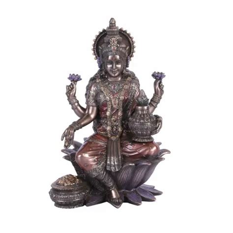 Hindu God Goddess Lord Laxmi Ji Sitting Pose Sculpture Idol Statue