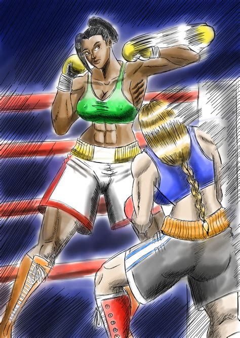 Cartoon Female Boxing On Female Boxing Deviantart