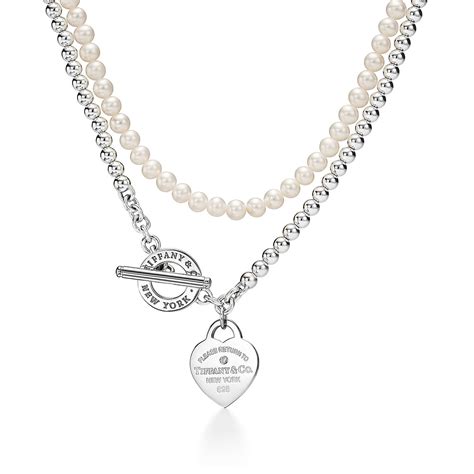 Return To Tiffany™ Wrap Necklace In Silver With Pearls And A Diamond