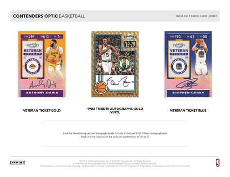 Checklist, team set lists and set details. 2019-20 Panini Contenders Optic NBA Basketball Cards - Go GTS
