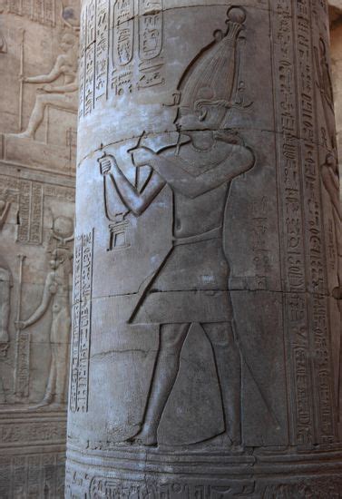 Depiction God Osiris On Column Kom Editorial Stock Photo Stock Image