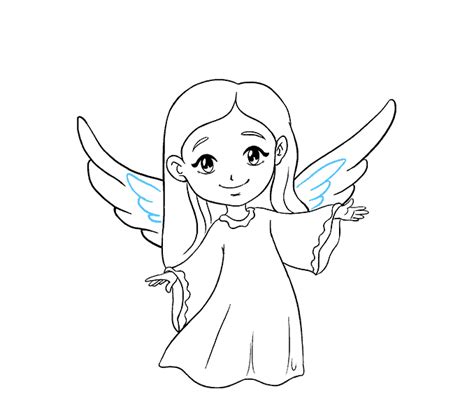 Angel With Wing Drawing At Getdrawings Free Download