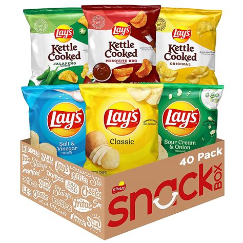 Buy Lays And Lays Kettle Cooked Potato Chips Variety Pack 40 Count