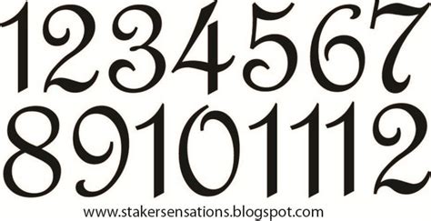 Crafting With Clarissa Fancy Numbers Fonts Lettering